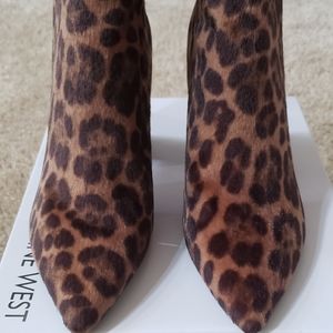 Nine West Leopard Print Ankle Boot
